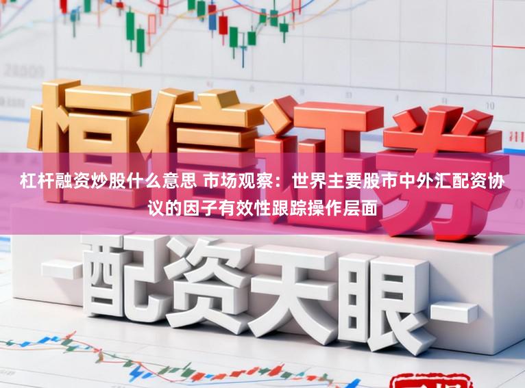 杠杆融资炒股什么意思 市场观察：世界主要股市中外汇配资协议的因子有效性跟踪操作层面